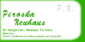 piroska neuhaus business card
